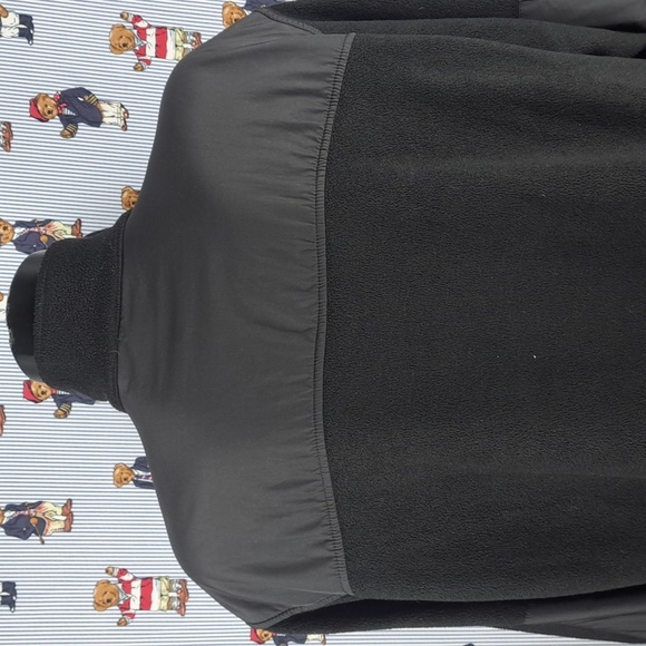 Y2K Chaps Ralph Lauren full zip fleece & nylon top 2 pocket 2XL black jacket - Picture 4 of 9